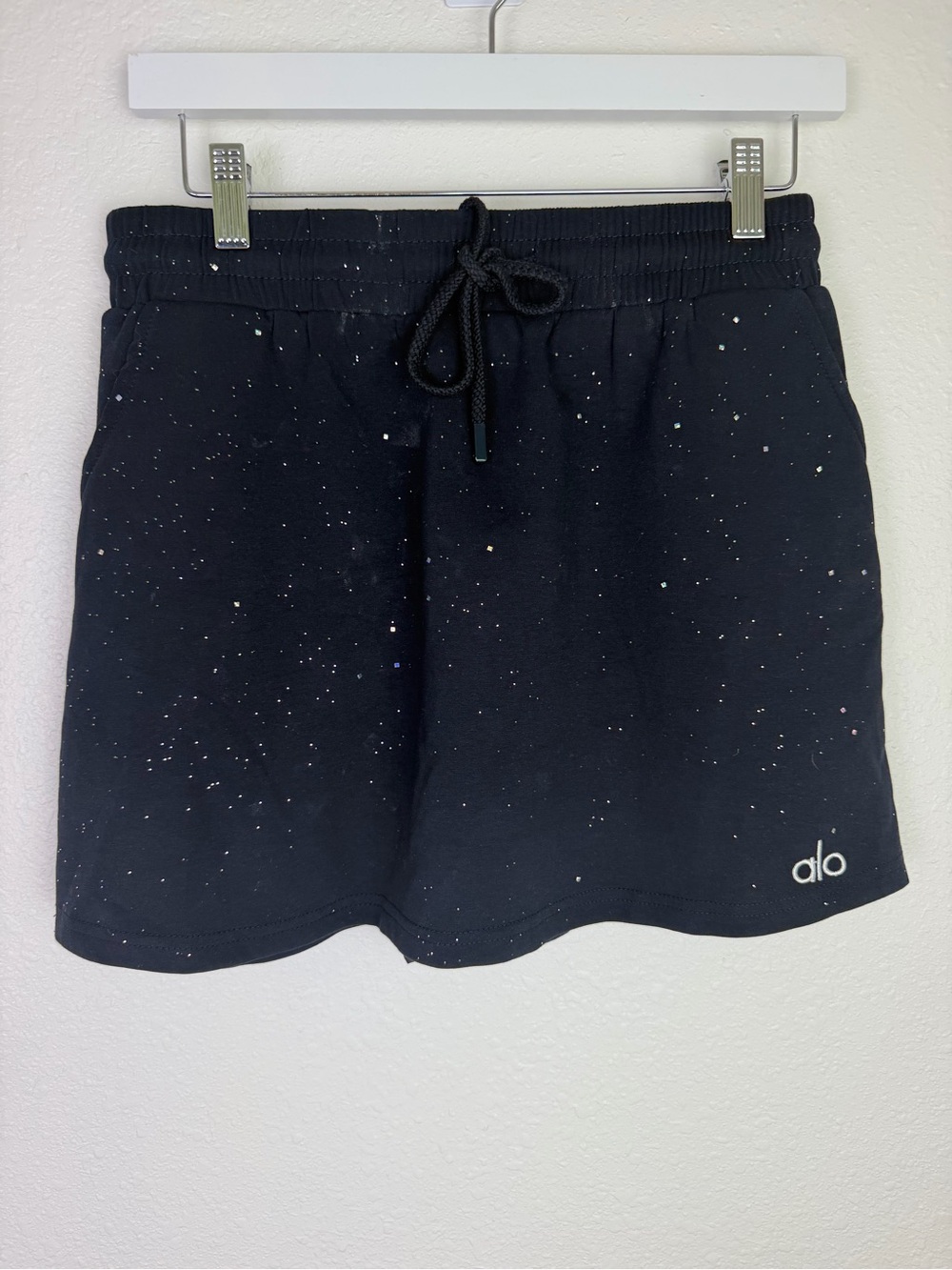 ALO Yoga Limited Edition Black Glitter Sparkle Skort
